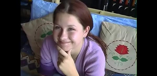  Young redhaired British schoolgirls Cathryn has got distinguished linguistic skills